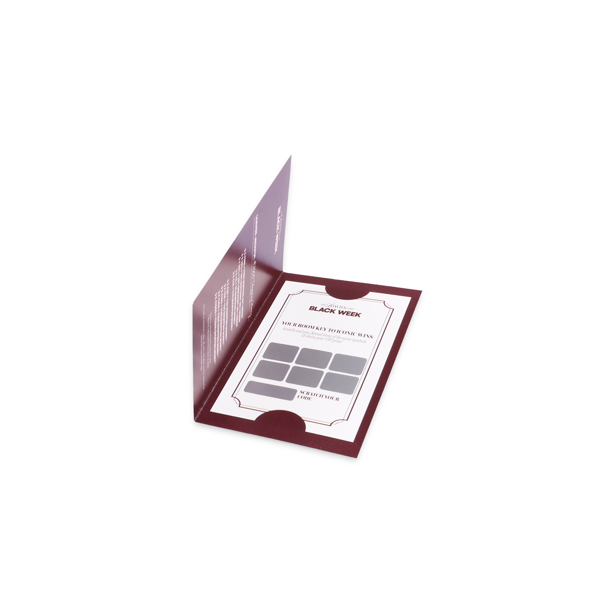 Gevouwen kraskaarten met eigen opdruk, kraskaarten folders drukken, kraskaart met vouw